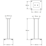 JBL Stage FS - stojany pro reproduktory Stage 240B a 250B, výška 70 cm - bílá