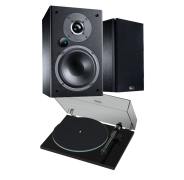 Pro-Ject T1 EVO + OM10 - piano černá  + aktivní reprosoustavy Magnat Monitor Ref. 2A - černá dýha