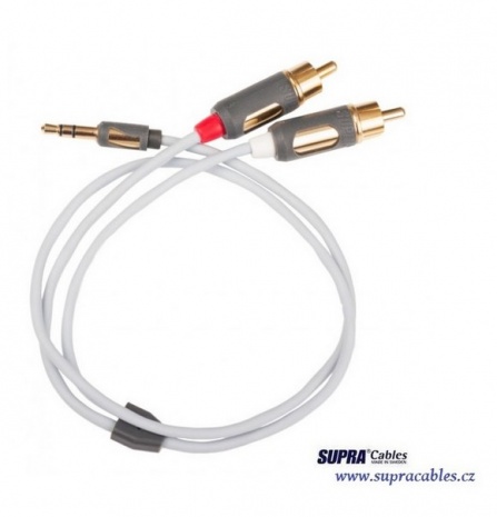Signálový kabel Supra MP-CABLE MINI PLUG-2RCA - 1metr