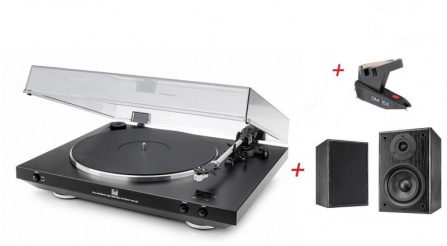 DUAL DT 400 USB + Ortofon OM 5E + DUAL LS 100 Active Monitor