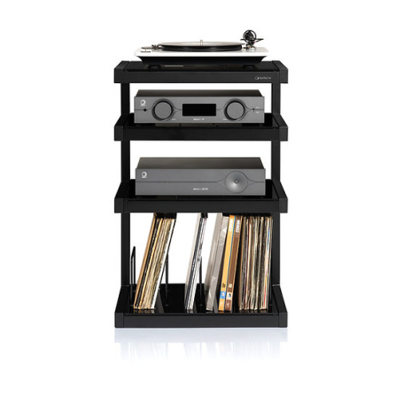 Audio stolek NorStone Esse Hifi Vinyl - black satin/black