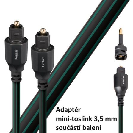 Audioquest Forest Optilink optický kabel Toslink (+ 3,5 mm mini adaptér) - 8,0 m