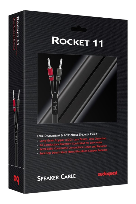 Audioquest Rocket 11 FR 2,0 m - reproduktorové kabely Full Range, banánky stříbrné