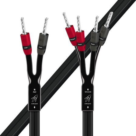 Audioquest Rocket 11 SBW 1,0 m - reproduktorové kabely Single-BiWire, banánky stříbrné