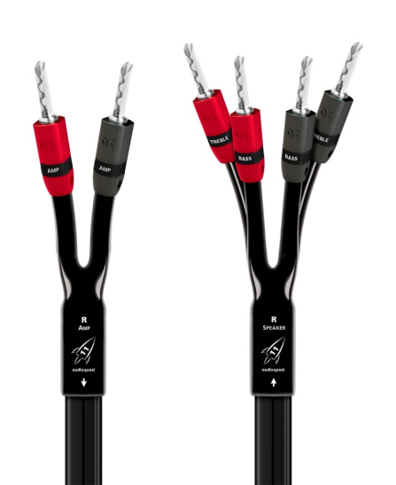 Audioquest Rocket 11 SBW 1,0 m - reproduktorové kabely Single-BiWire, banánky stříbrné