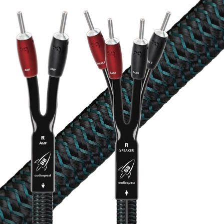 Audioquest Rocket 88 SBW 1,5m Single-BiWire - banánky stříbrné
