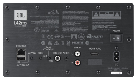 JBL L42ms - Aktivní hudební systém - 200 W RMS - ořech