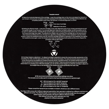 Pro-Ject Align It DS3 - šablona pro přesné nastavení gramofonu