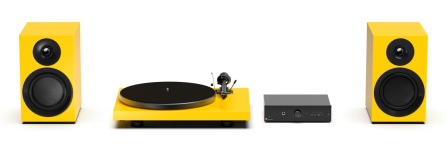 Pro-Ject Colourful Audio System E - All-in-one Hi-Fi systém s gramofonem - žlutá matná