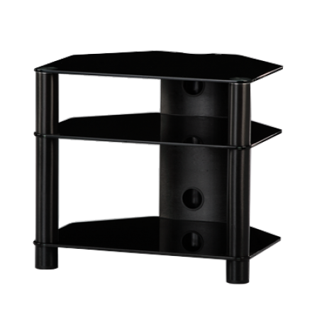 Stolek pro Hi-Fi komponenty RX 2130 černé sklo / černé nohy