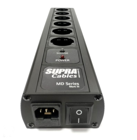 SUPRA Mains Block MD06-EU/SP SWITCH SPC BLACK - Silver Edition
