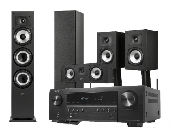 Zvýhodněná sada domácího kina 5.0 Denon AVC-S660H + Polk Audio